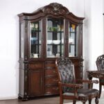 Nouvelle Hutch & Buffet Brown Cherry Traditional by Furniture of America