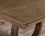 Monclova Dining Table Rustic Oak/Beige Transitional by Furniture of America - Image 4