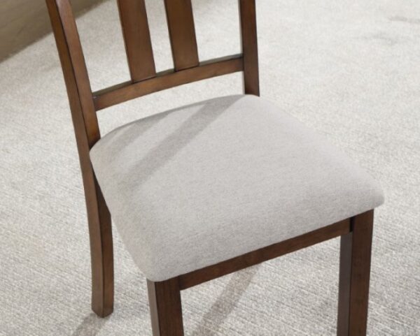 Medford 7 PC. Dining Table set Walnut/Beige Transitional by Furniture of America - Image 4