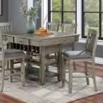 Anaya Counter Ht. Table Gray Transitional by Furniture of America