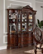 Normandy Hutch & Buffet Traditional Brown Cherry by Furniture of America - Image 2