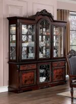 Picardy Hutch & Buffet Traditional Brown Cherry by Furniture of America - Image 6