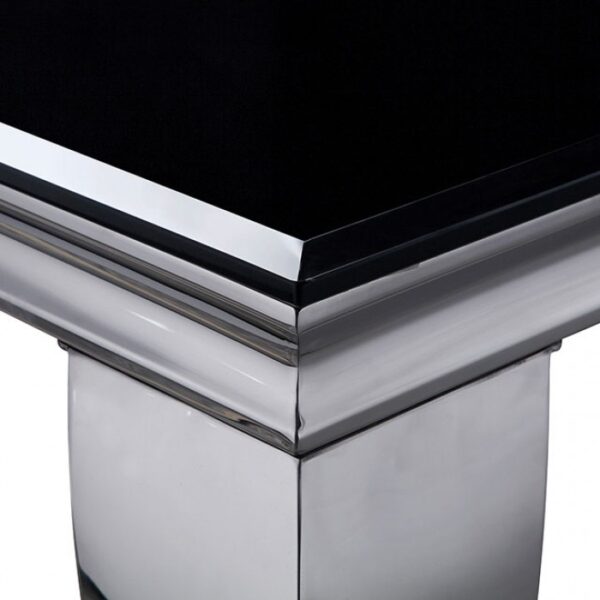 Neuveville Dining Table Glam Black/Chrome by Furniture of America - Image 3
