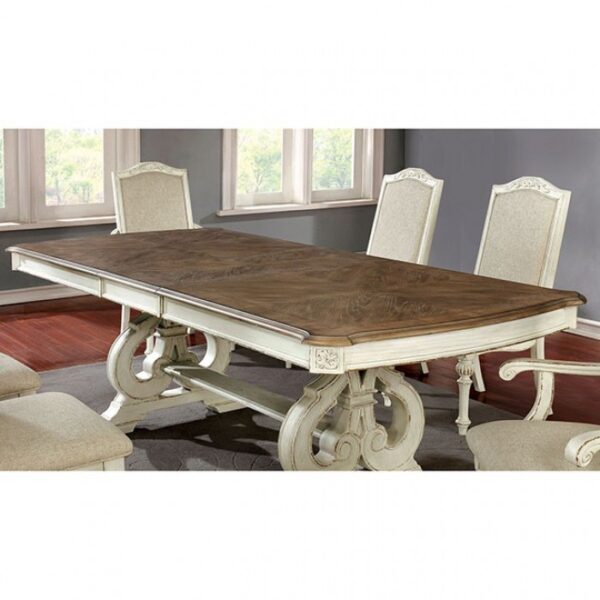 Arcadia Dining Table Rustic Antique White by Furniture of America - Image 3