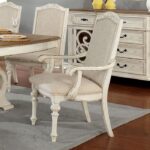 Arcadia Arm Chair Rustic Antique White by Furniture of America