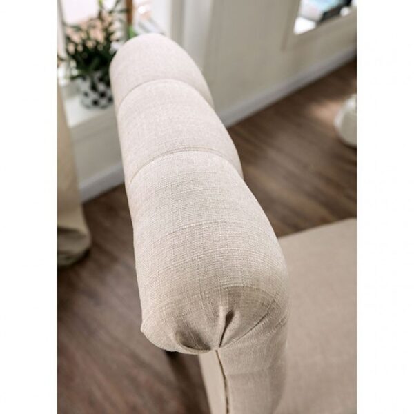 Alfred Side Chair Rustic Antique Black, Ivory by Furniture of America - Image 2