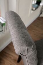 Alfred Side Chair Rustic Antique Black, Light Gray by Furniture of America - Image 2