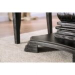 Elfredo Round Table Rustic White, Antique Black by Furniture of America - Image 5