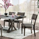 Leeds Dining Table Rustic Gray by Furniture of America