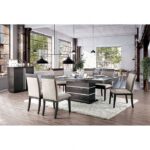 modoc Dining Table Transitional Espresso, Beige by Furniture of America - Image 2