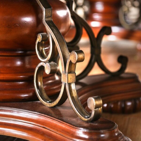 Lucie Dining Table Traditional Brown Cherry by Furniture of America - Image 5