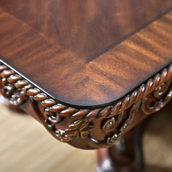 Lucie Dining Table Traditional Brown Cherry by Furniture of America - Image 4