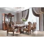 Lucie Dining Table Traditional Brown Cherry by Furniture of America - Image 6