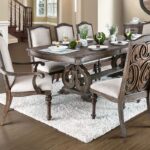 Arcadia Dining Table Rustic Rustic Natural Tone, Ivory by Furniture of America