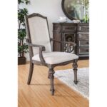 Arcadia Dining Table Rustic Rustic Natural Tone, Ivory by Furniture of America - Image 7