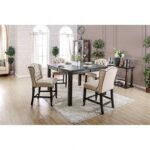 Sania Counter Ht. Table Rustic Antique Black by Furniture of America - Image 2