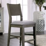 Anton Counter Ht. Chair (2/Box) Contemporary Gray, Light Gray  by Furniture of America