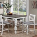 Calabria 7 Pc Counter Ht Table Set Table + 6 Chairs Rustic by Furniture of America