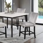Sabro 5 Pc Counter Ht Table Set Contemporary Black/White by Furniture of America