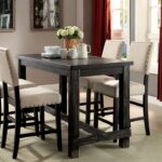 Sania Counter Ht. Table Rustic Antique Black by Furniture of America