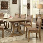 Gianna 96" Dining Table Rustic Rustic Oak, Brown by Furniture of America