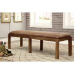 Gianna 96" Dining Table Rustic Rustic Oak, Brown by Furniture of America - Image 2