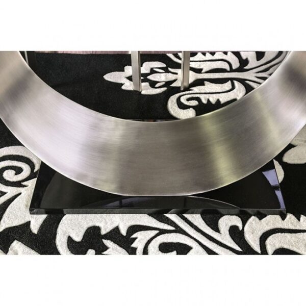 Orla Dining Table Contemporary Silver, Black by Furniture of America - Image 5