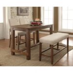 Sania Counter Ht. Table Rustic Rustic Oak by Furniture of America - Image 6