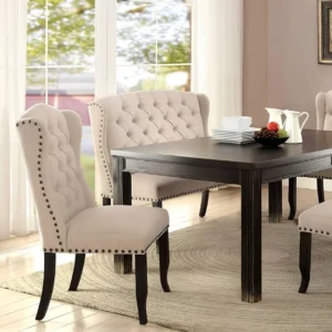 Sania 6 Pc Dining Table Set w/ Bench Rustic by Furniture of America