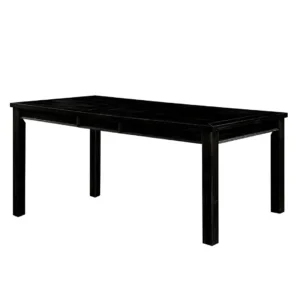 Sania 84″ Dining Table Antique Black/Beige by Furniture of America