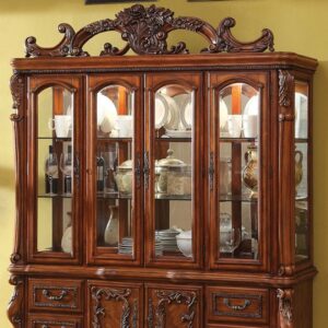 Medieve Hutch Buffet Traditional Antique Oak by Furniture of America