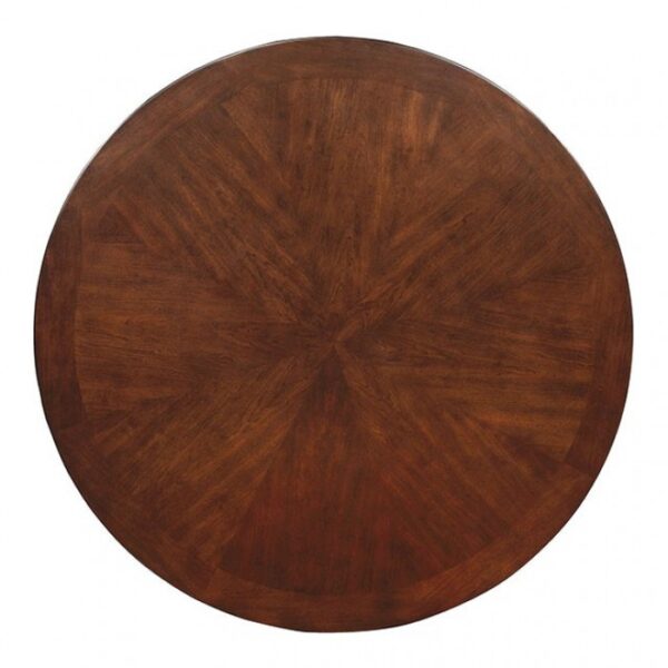 Carlisle Round Dining Table Transitional Brown Cherry by Furniture of America - Image 2