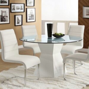 Mauna Dining Table Contemporary White by Furniture of America