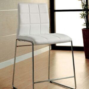 Kona Counter Ht. Chair Contemporary White by Furniture of America