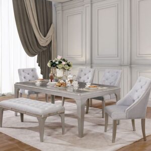 Diocles 6 Pc Dining Table Set w/ Bench Transitional by Furniture of America