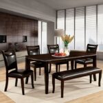 Woodside 7 Pc Dining Table Set Transitional by Furniture of America