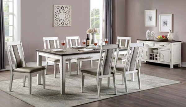 Halsey 7 Pc Dining Table Set Rustic by Furniture of America - Image 2
