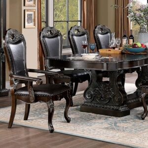 Lombardy 9 Pc Dining Table Set Traditional by Furniture of America