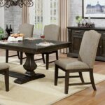 Faulk 6 Pc Dining Table Set w/ Bench Transitional  by Furniture of America