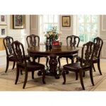 Bellagio 5 Pc Dining Table Set Traditional Brown Cherry by Furniture of America - Image 5