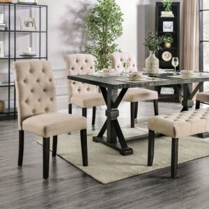 Alfred 7 Pc Dining Table Set Rustic by Furniture of America