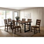 Dulce 7 Pc Dining Table Set Industrial by Furniture of America - Image 2