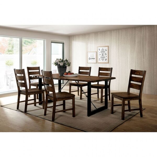 Dulce 7 Pc Dining Table Set Industrial by Furniture of America - Image 2