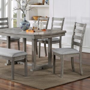 Laquila 7 Pc Dining Table Set Rustic by Furniture of America