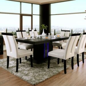 Evangeline 7 Pc Dining Table Set Contemporary by Furniture of America