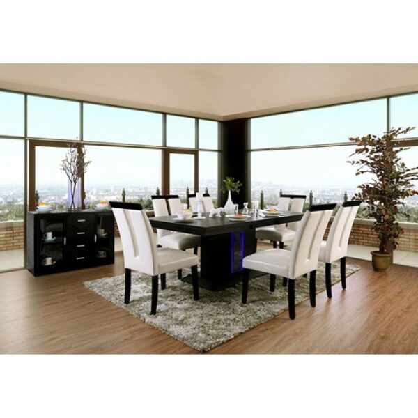 Evangeline 7 Pc Dining Table Set Contemporary by Furniture of America - Image 3