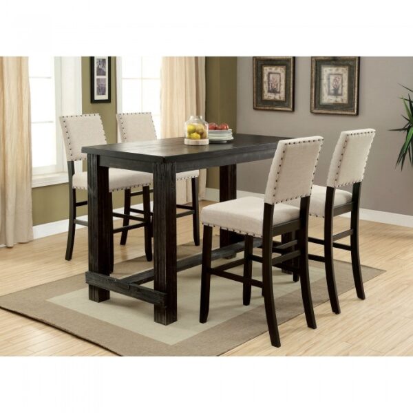 Sania 5 Pc Bar Table Set Rustic by Furniture of America - Image 4