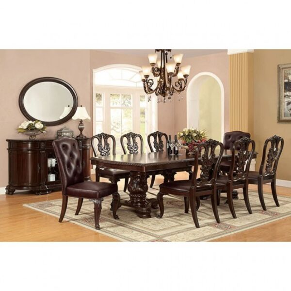 Bellagio 9 Pc Dining Table Set Traditional by Furniture of America - Image 2