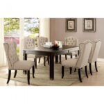Sania 6 Pc Dining Table Set w/ Bench Rustic by Furniture of America - Image 2