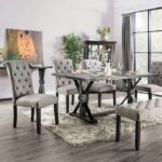 Alfred 6 Pc Dining Table Set w/ Bench Rustic by Furniture of America